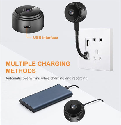 MINI CAMARA A9 1080P INALÁMBRICA WIFI SMART HOME VIGILANCIA (200 UND X CAJA)