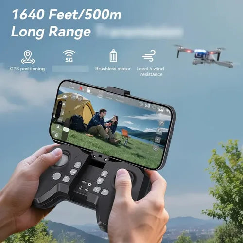 DRON CON CÁMARA 4K PARA ADULTOS - B16 GPS DE MENOS DE 8.82 OZ, MOTOR SIN ESCOBILLAS,