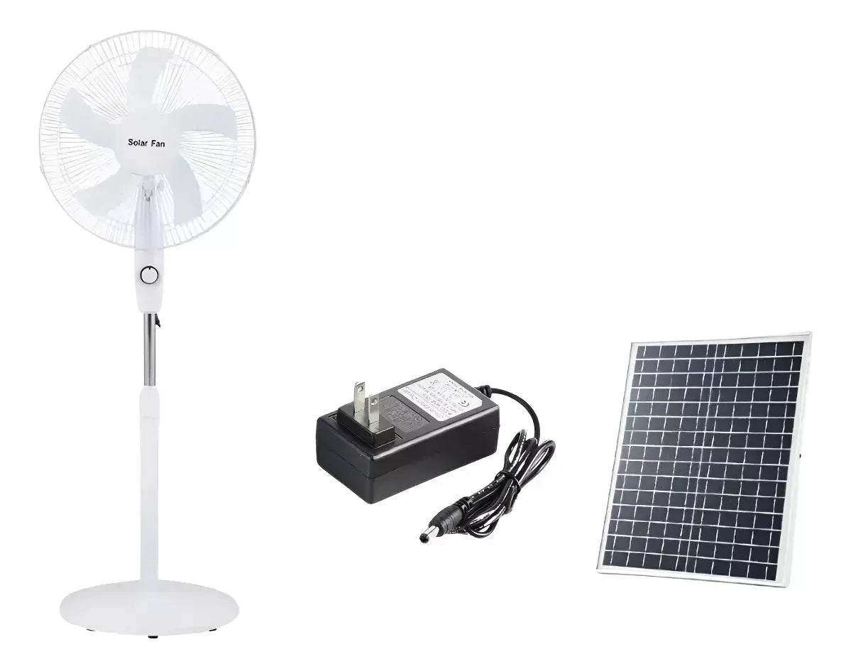 ABANICO SOLAR RECARGABLE DE 16 PULGADAS MD-12103