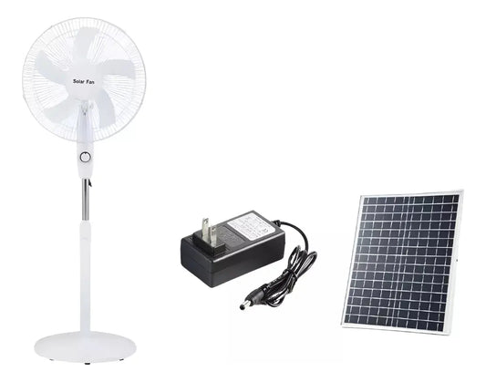 ABANICO SOLAR RECARGABLE DE 16 PULGADAS MD-12103